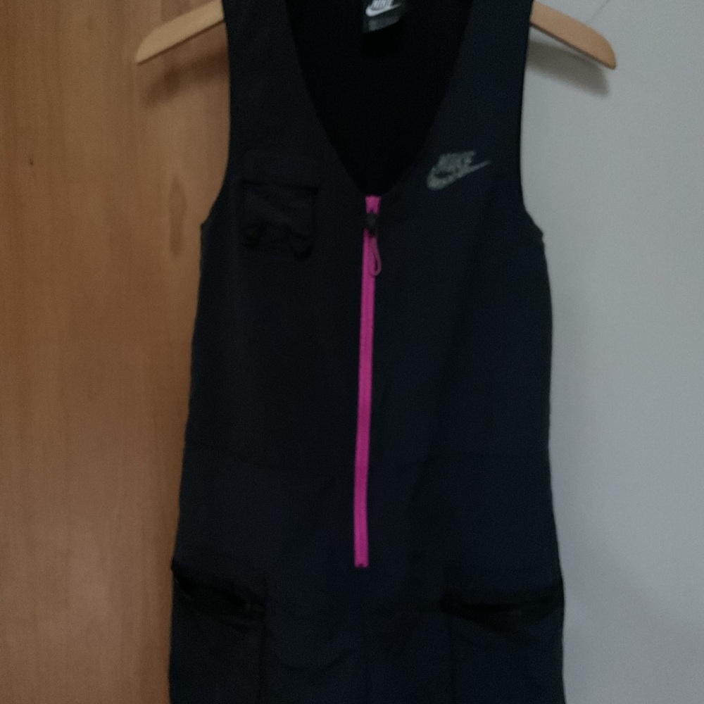 Nike Black Romper with Bright Pink Accent